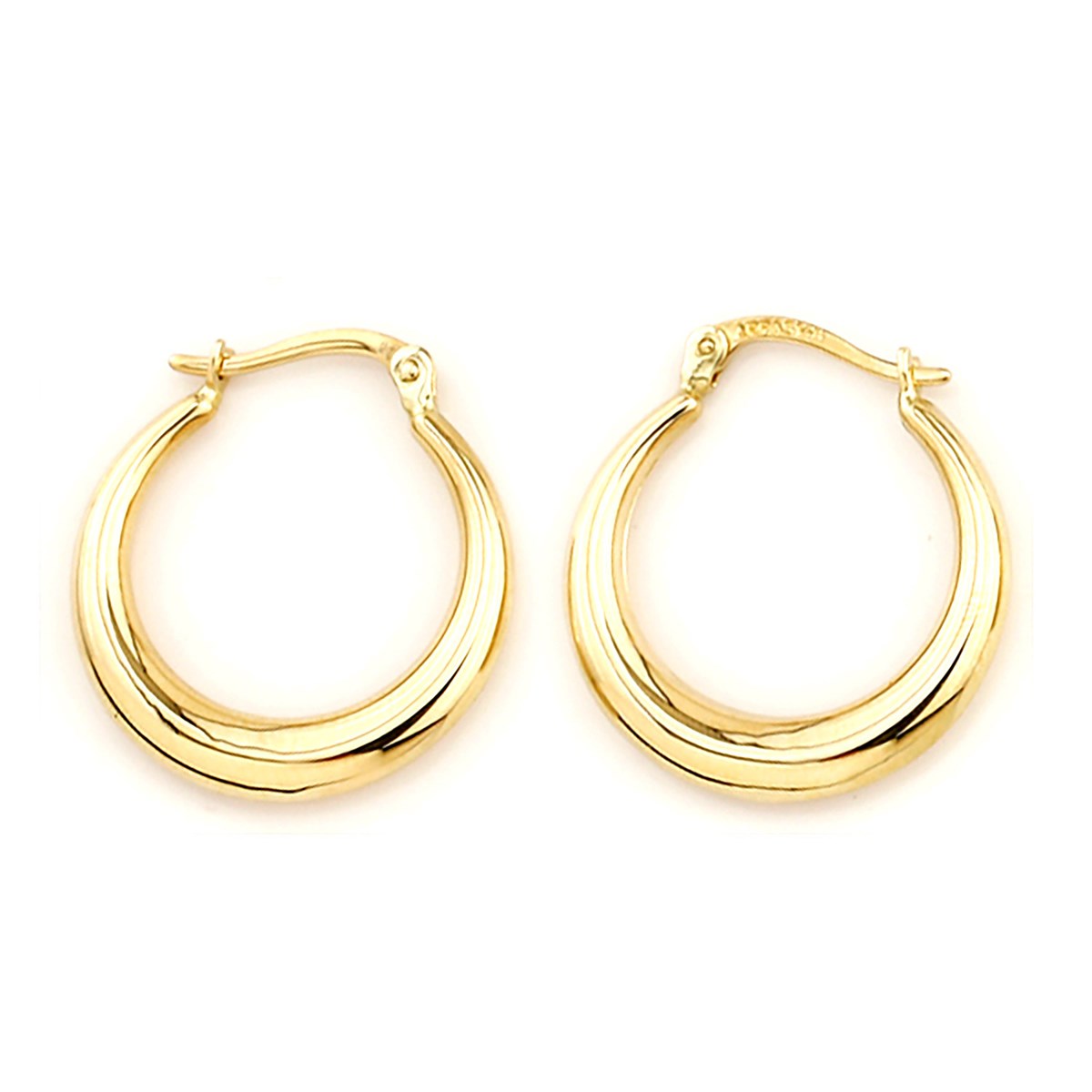 Boucles d'oreilles créoles chute or jaune 18K