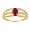 Bague Brillaxis or jaune 9 carats rubis - vue V1
