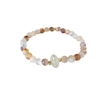 Damesarmband met citrien en rode hematoïde kwarts