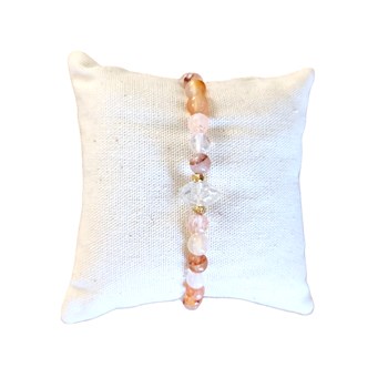 Damesarmband met citrien en rode hematoïde kwarts