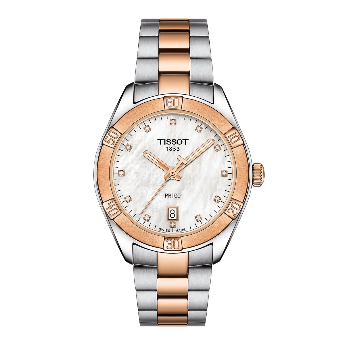 Montre femme Tissot PR100 Sport Chic diamants