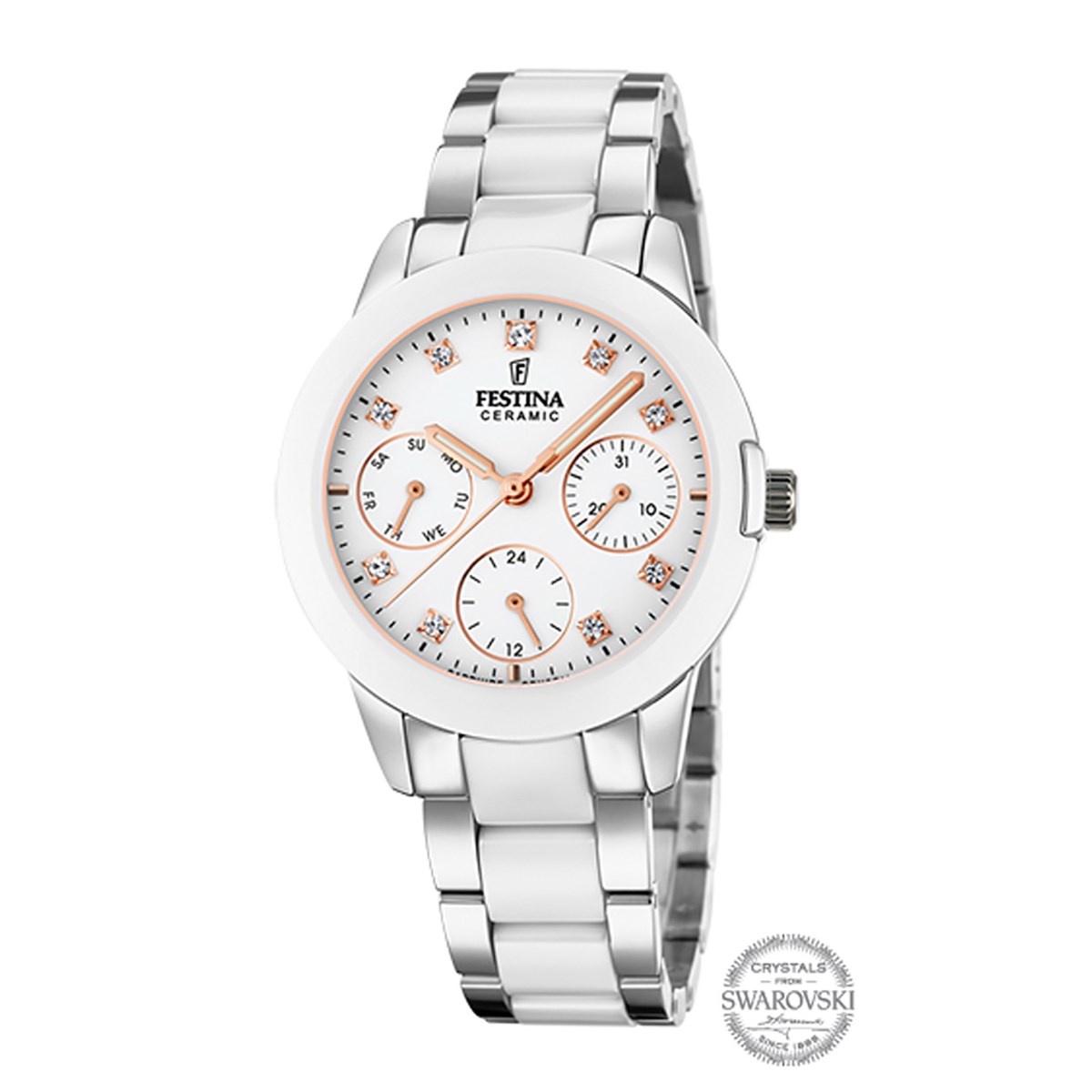 Montre femme Festina céramique blanche