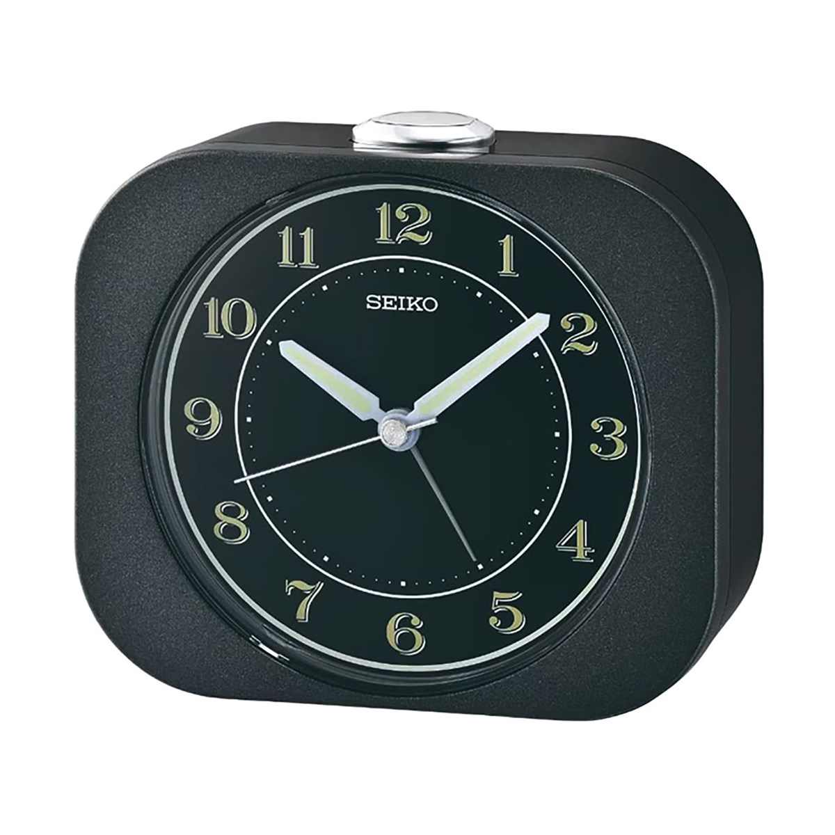 Réveil Seiko plastique noir métallisé
