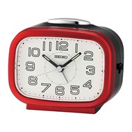 Réveil Seiko plastique noir et rouge métallisé