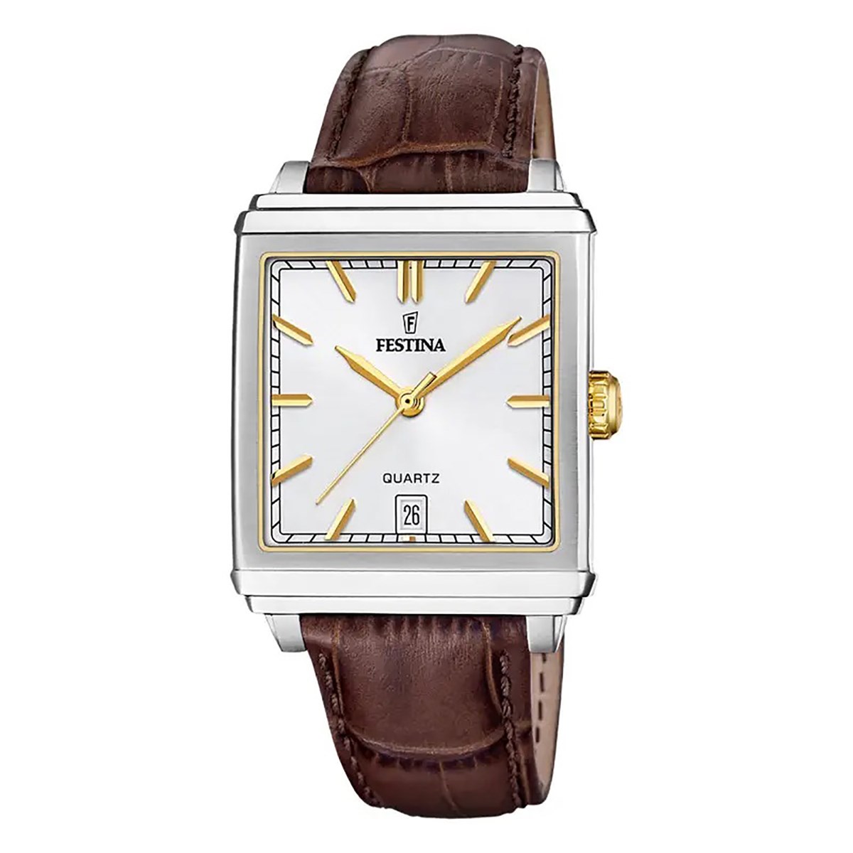 Montre Festina On The Square cuir marron