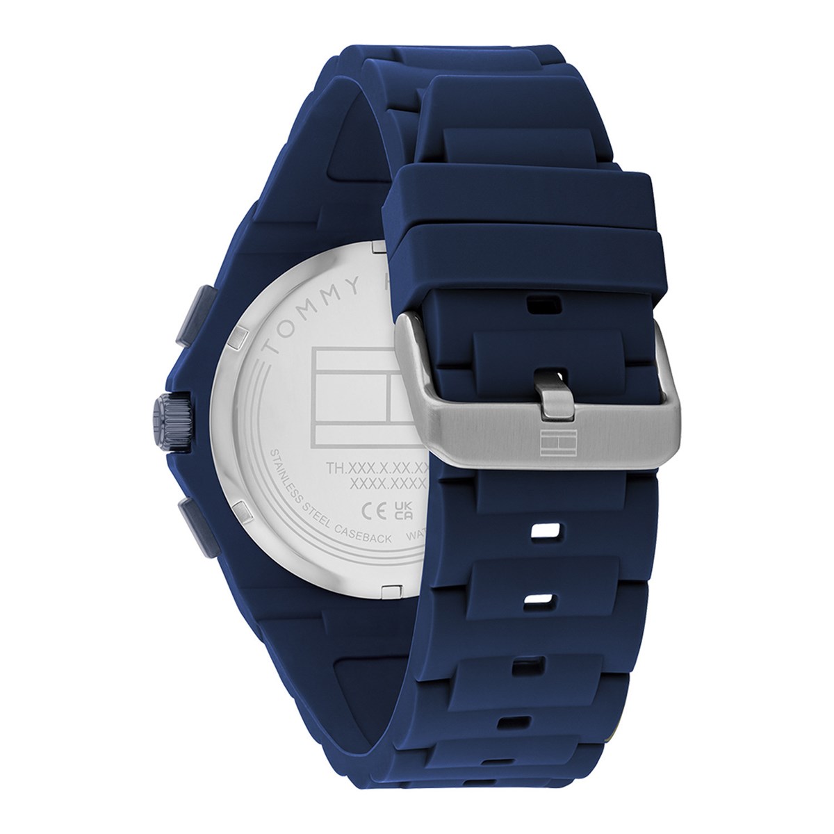 Montre Tommy Hilfiger chrono en silicone bleu marine - vue 3