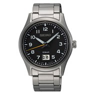 Montre Seiko date fond noir