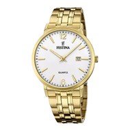 Montre Festina classique acier doré