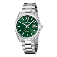 Montre Festina classique acier cadran vert