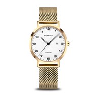 Montre femme Bering titanium acier milanais doré