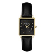 Montre femme Rosefield Boxy XS cuir noir