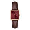 Montre femme Rosefield Boxy XS cuir marron foncé - vue V1