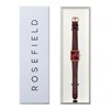 Montre femme Rosefield Boxy XS cuir marron foncé - vue V4