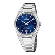 Montre Festina Swiss Made acier cadran bleu