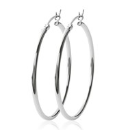 Créoles Brillaxis argent 50mm