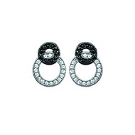 Boucles d'oreilles Brillaxis argent black et white