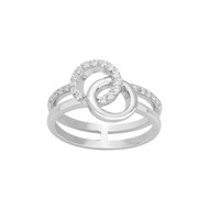 Bague en Argent avec oxyde de zirconium blanc