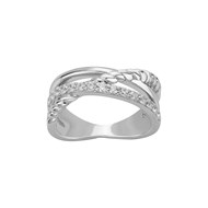 Bague en Argent avec oxyde de zirconium blanc