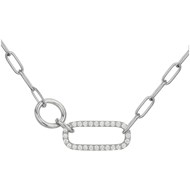 Collier en Argent avec oxyde de zirconium blanc
