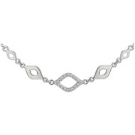 Collier multi-motifs en Argent avec oxyde de zirconium blanc