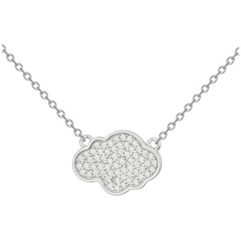 Collier mono-motif en Argent avec oxyde de zirconium blanc
