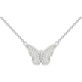 Collier mono-motif en Argent avec oxyde de zirconium blanc