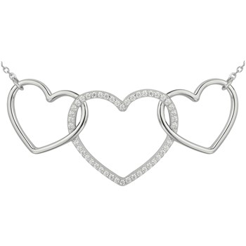 Zilveren ketting met wit zirkoniumoxide