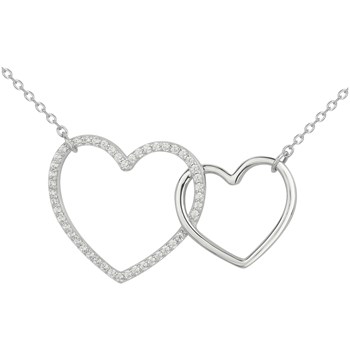 Zilveren ketting met wit zirkoniumoxide