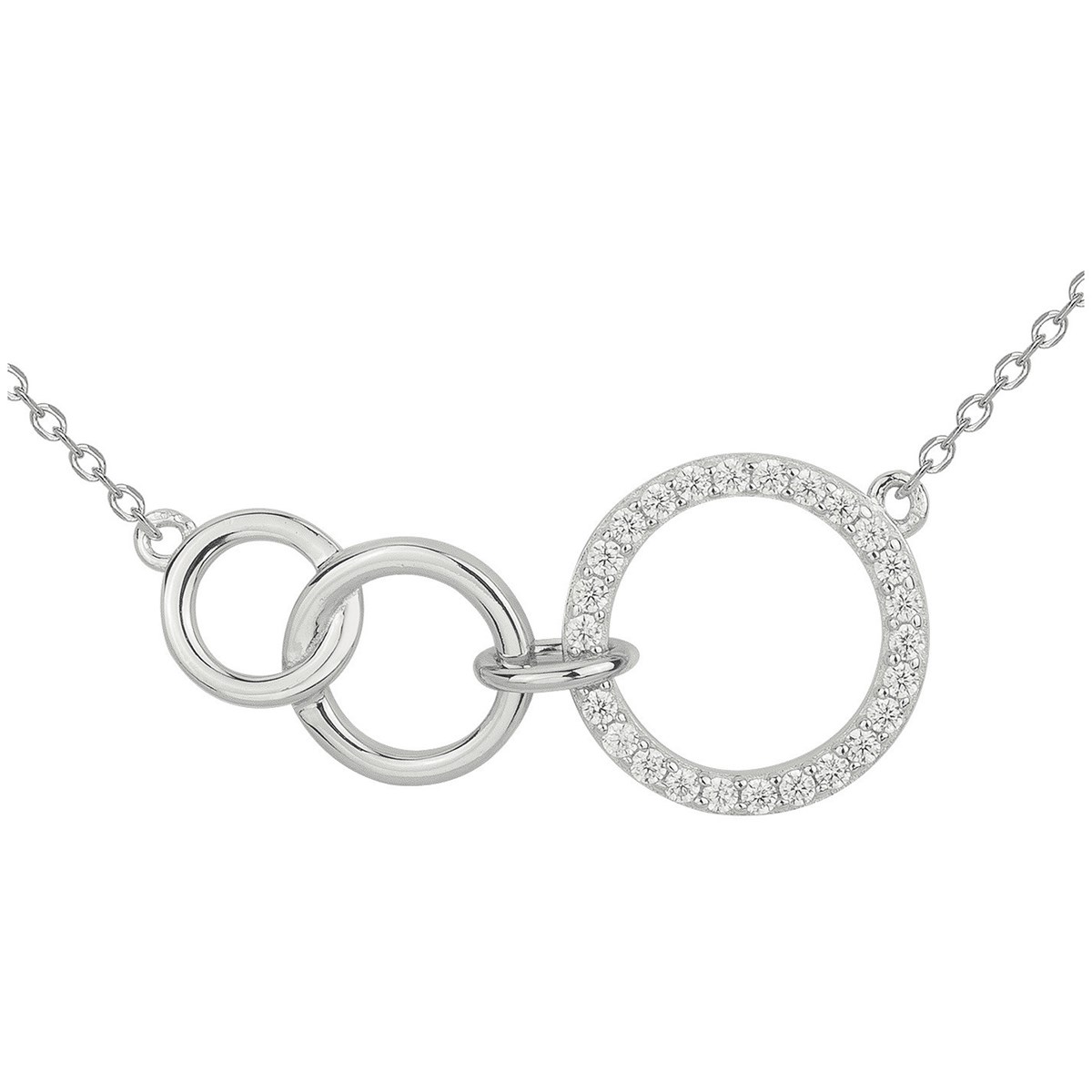 Collier en Argent avec oxyde de zirconium blanc