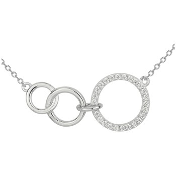 Zilveren ketting met wit zirkoniumoxide