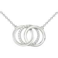 Collier en Argent avec oxyde de zirconium blanc