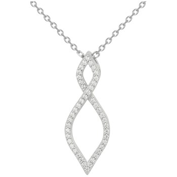 Collier mono-motif en Argent avec oxyde de zirconium blanc