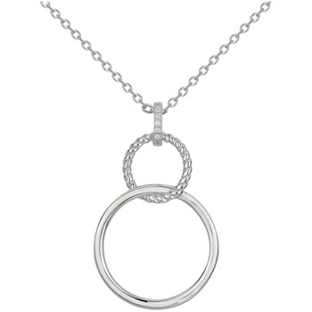 Collier mono-motif en Argent avec oxyde de zirconium blanc