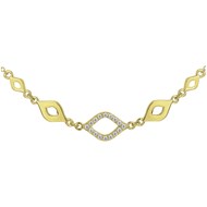 Collier multi-motifs en Plaqué Or avec oxyde de zirconium blanc