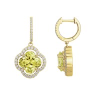 Créoles Thérèse en Plaqué Or avec oxyde de zirconium jaune