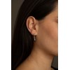 Boucles d'oreilles pendantes Alix en Argent avec oxyde de zirconium blanc - vue V2