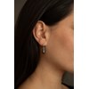 Boucles d'oreilles pendantes Alix en Argent avec oxyde de zirconium blanc - vue V3