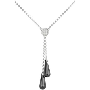 Collier Y Eléa en Argent avec oxyde de zirconium blanc