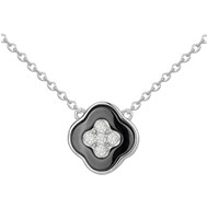 Collier Amaya en Argent avec oxyde de zirconium blanc