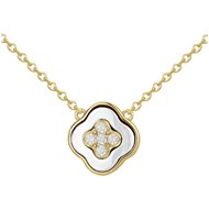 Collier Amaya en Plaqué Or avec oxyde de zirconium blanc