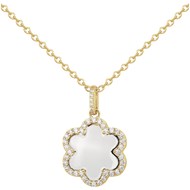 Collier Léonie en Plaqué Or avec oxyde de zirconium blanc