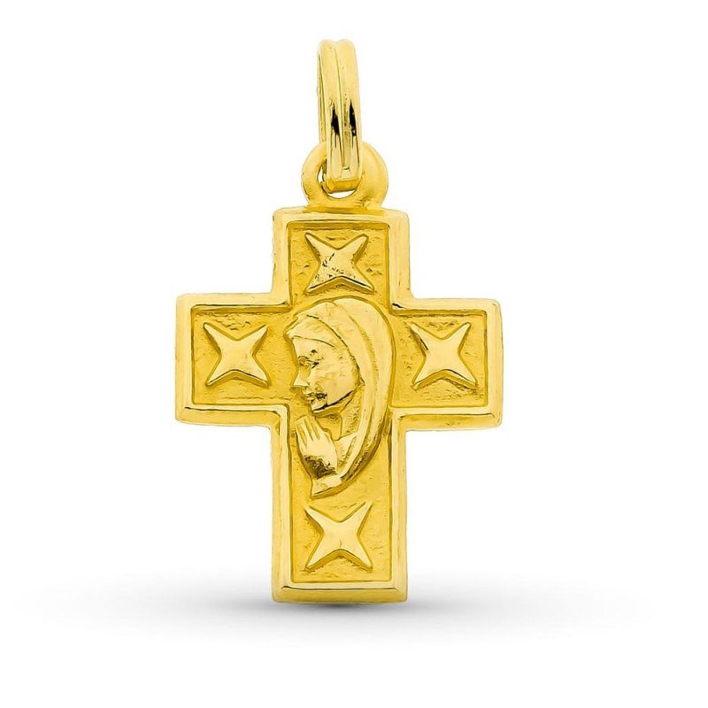 Pendentif  - Médaille Croix Or 18 Carats 750/000 Jaune - Chaine Offerte