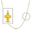 Pendentif  - Médaille Croix Or 18 Carats 750/000 Jaune - Chaine Offerte - vue V2