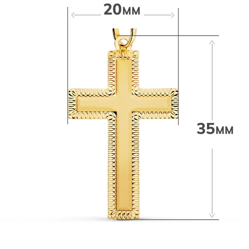 Pendentif  - Médaille Croix Or 18 Carats 750/000 Jaune - Chaine Offerte - vue 3