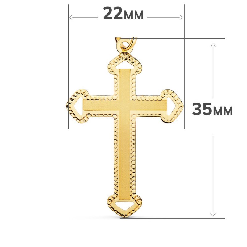 Pendentif  - Médaille Croix Or 18 Carats 750/000 Jaune - Chaine Offerte - vue 2