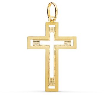 Pendentif  - Médaille Croix Or 18 Carats 750/000 Jaune - Chaine Offerte