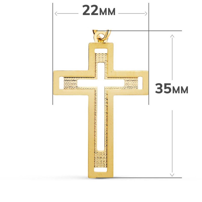 Pendentif  - Médaille Croix Or 18 Carats 750/000 Jaune - Chaine Offerte - vue 2