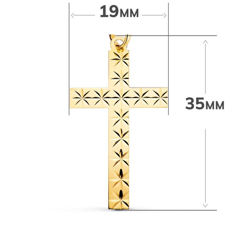 Pendentif  - Médaille Croix Or 18 Carats 750/000 Jaune - Chaine Offerte - vue 3