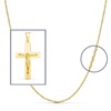 Pendentif  - Médaille Christ sur la Croix Or 18 Carats 750/000 Jaune - Chaine Offerte - vue V2