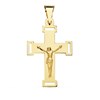 Pendentif  - Médaille Christ sur la Croix Or 18 Carats 750/000 Jaune - Chaine Offerte - vue V1